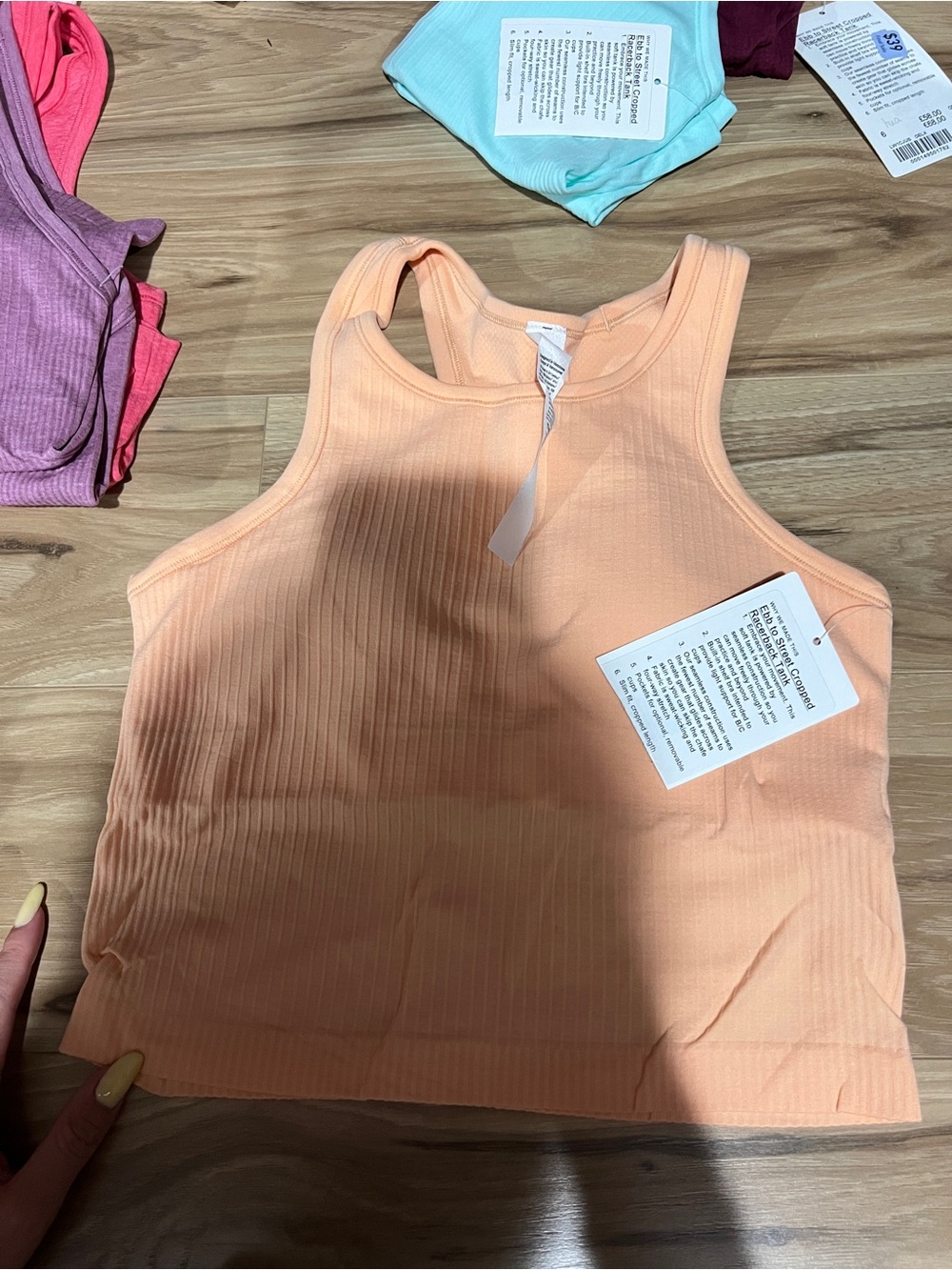 NWT Lululemon Ebb to Street Cropped Tank PHCB 6